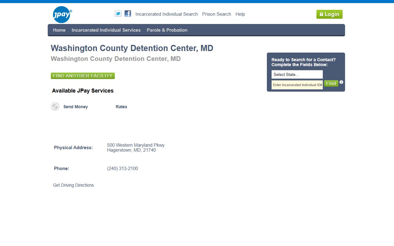 Washington County Detention Center JPay money transfer rates