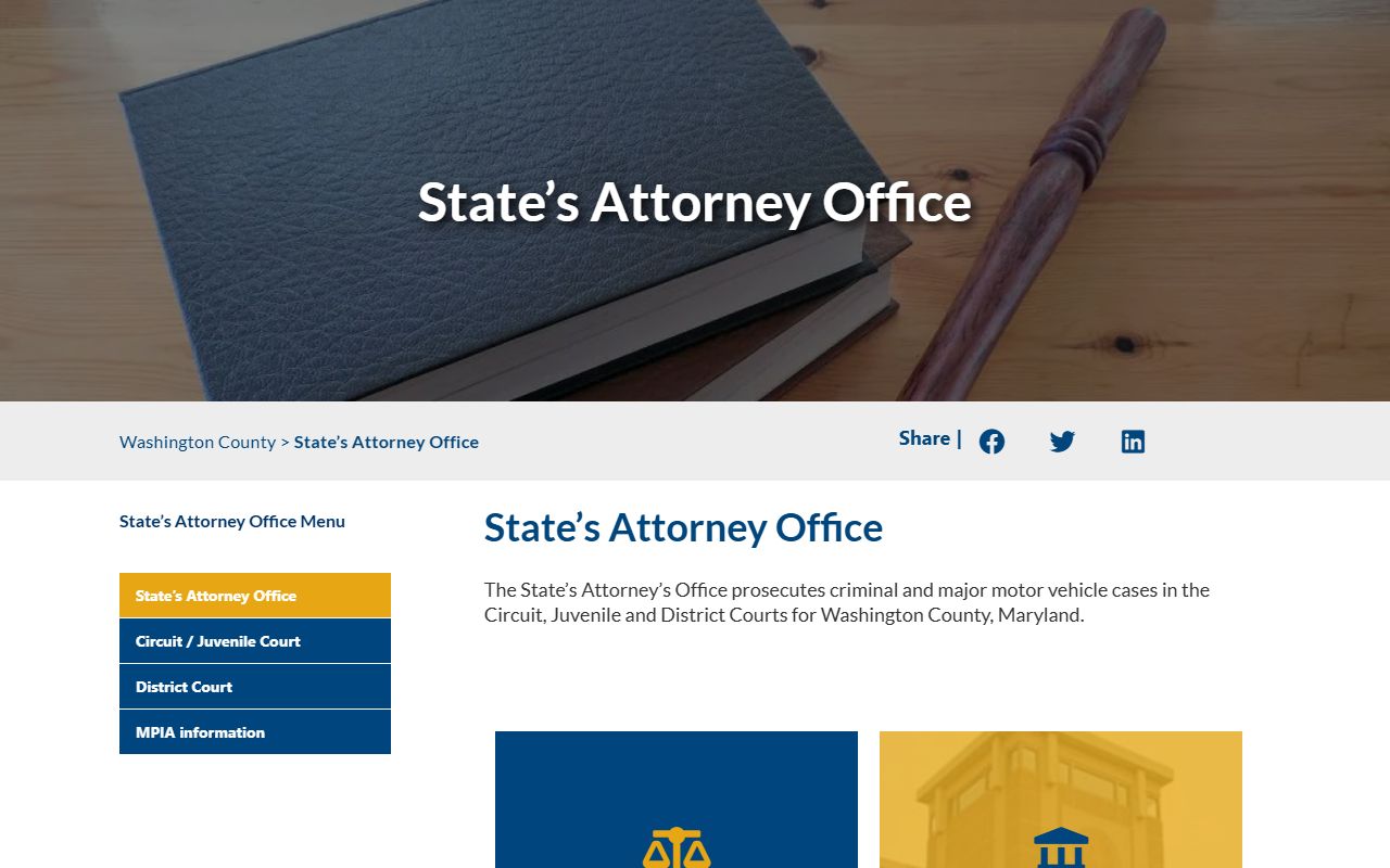 Washington County court records after arrest State's Attorney office source